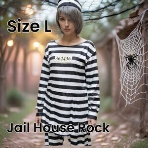 Jail Bird Unisex Halloween Costume Size L